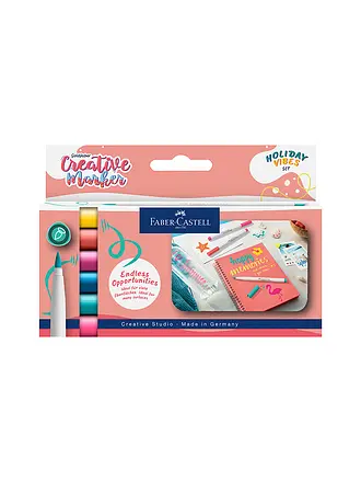 FABER-CASTELL | Gofa Kreativmarker 6er Etui Holiday | 